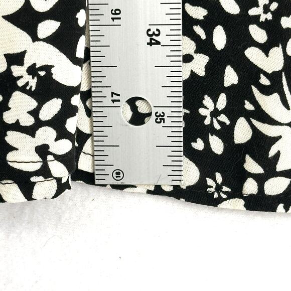 Vero Moda Maxi Slit Skirt Women L Black White Floral Print with Pockets - Picture 10 of 14